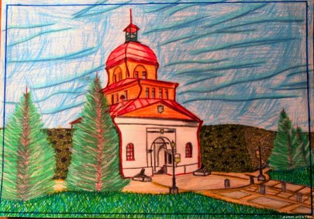 Кузнецкая крепость Новокузнецк карандашом