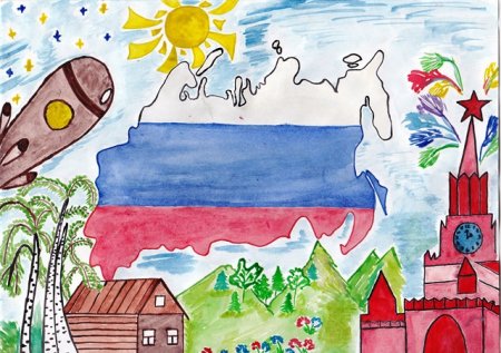 Рисование на тему Россия