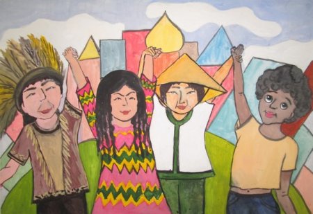 Взяться за руки рисунок