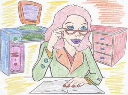 Нарисовать маму на работе