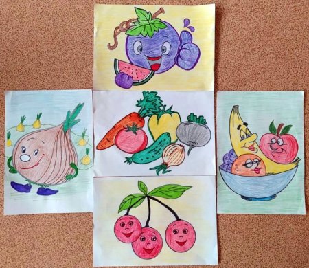 Рисование на тему здоровое питание