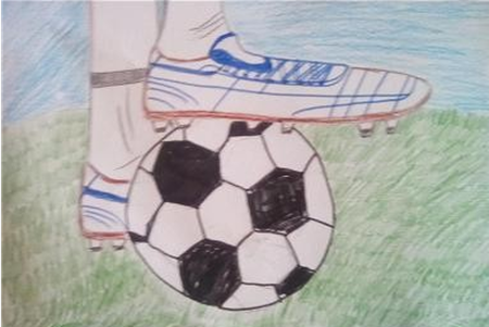 Футбол рисунок гуашью