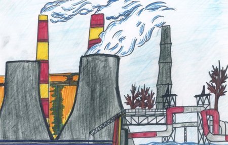 Завод рисунок