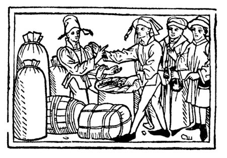 Торговля в средние века рисунок