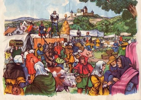 Средневековый рынок Европа 11 век