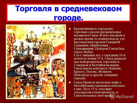 Торговля в средневековом городе