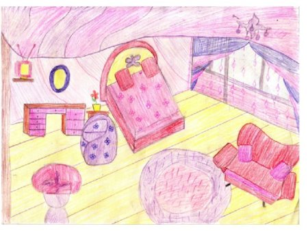 Детские рисунки комнаты