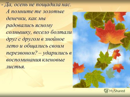 Миниатюра на тему листья