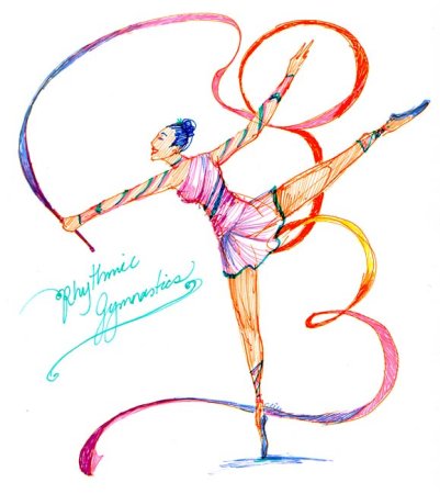Предметы для художественной гимнастики рисунок