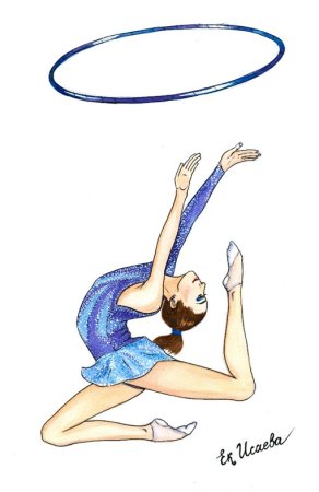 Рисунки гимнасток для срисовки