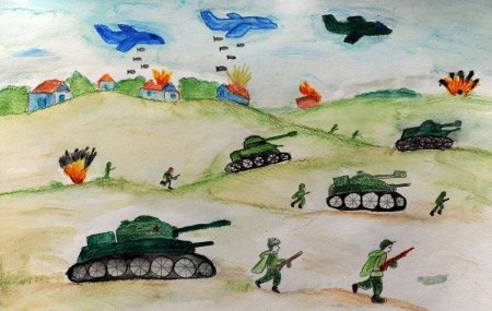Рисунки на военную тему