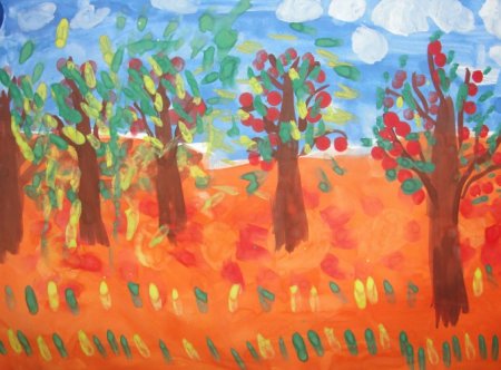 Рисование в старшей группе поздняя осень