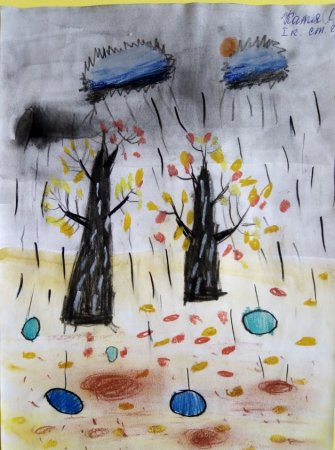 Рисование поздняя осень