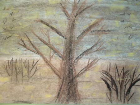 Рисование поздняя осень