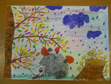 Рисование поздняя осень