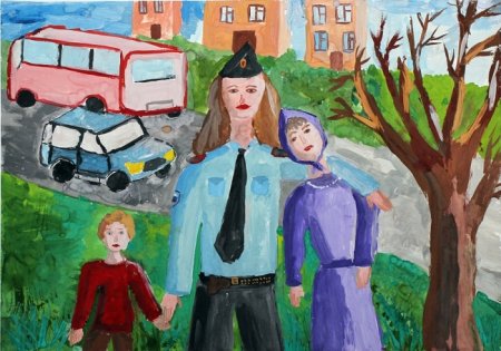 Рисунок на тему полиция глазами детей