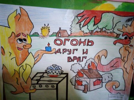 Иллюстрация огонь друг огонь враг