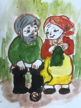 Бабушка рисунок