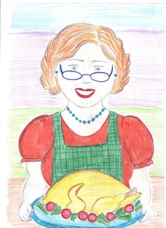 Детский рисунок моя бабушка