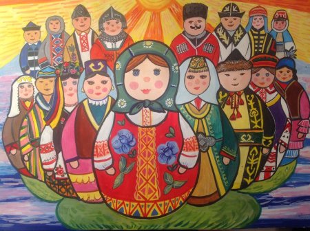 Мы разные но мы вместе мы россияне рисунок