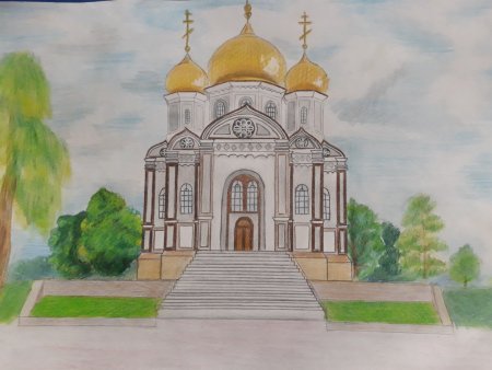 Церковь рисунок