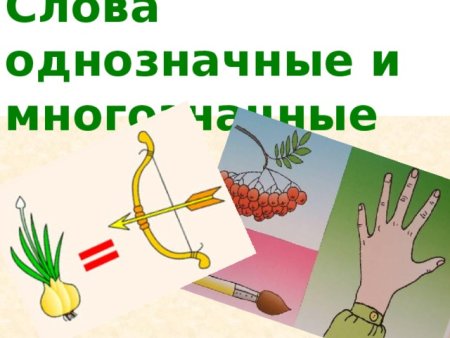 Многозначные слова для дошкольников