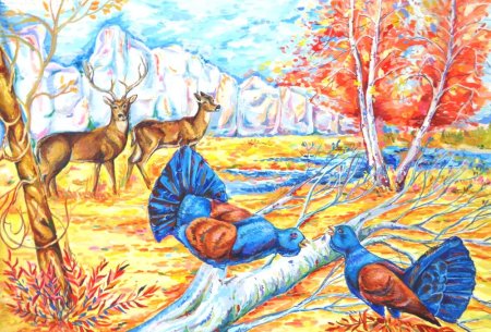 Рисунки детей по теме Сибирская природа