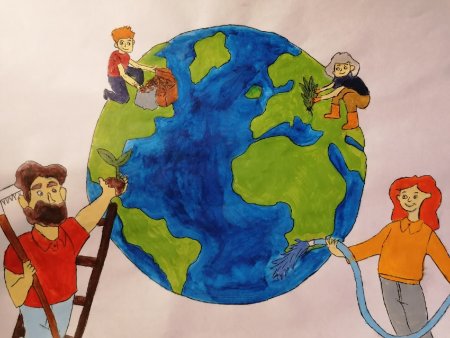 Рисунок на тему зеленое будущее планеты