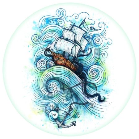 Алмазная мозаика дельфины 40х50