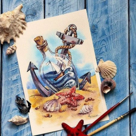 Морская тематика рисунки