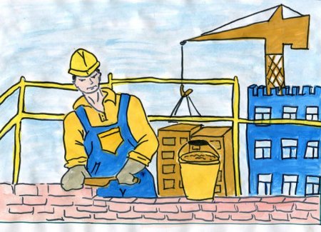 Строитель иллюстрация