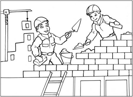 Раскраска стройка