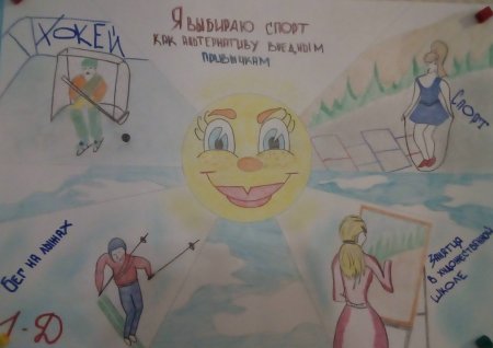 Плакат на тему спорт