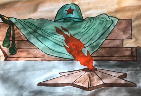 Вечный огонь рисунок