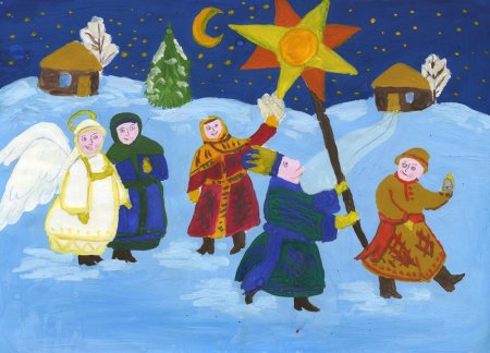 Рисование колядки