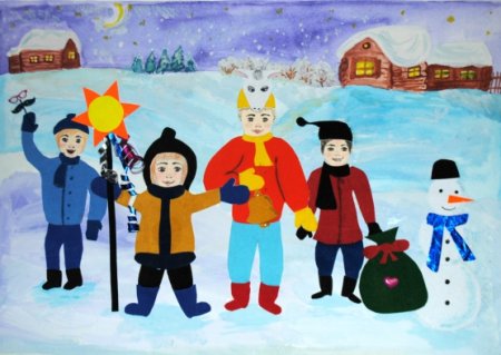 Рисование колядки
