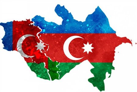 Азербайджанский флаг на карте