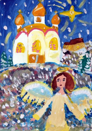 Рождественская звезда рисунок для конкурса