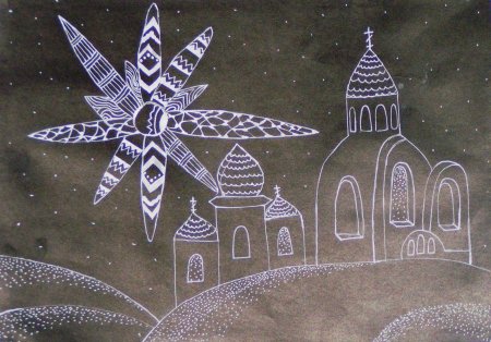 Вифлеемская звезда рисунок на конкурс