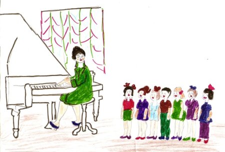 Детская музыкальная школа карандашом