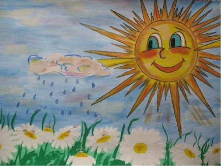 Детские рисунки солнышко