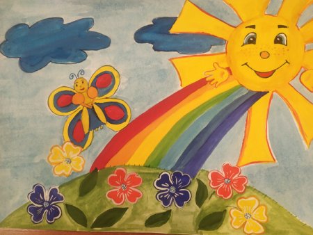 Рисунок солдату пусть всегда будет солнце