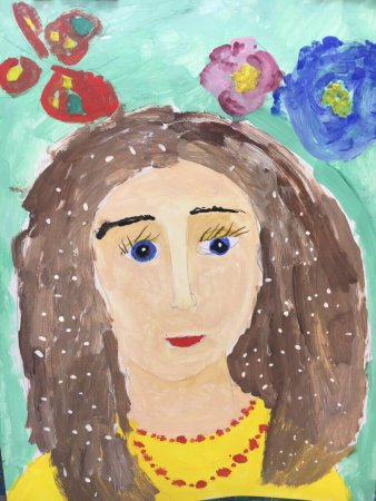 Мама с ребенком рисунок