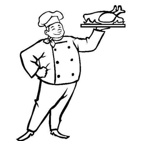 Раскраска повар