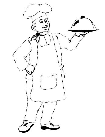 Рисунки поваров карандашом