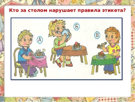 Задания по этикету