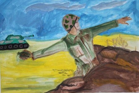 Рисунок на тему они защищали родину