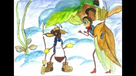 Басня Стрекоза и муравей Крылов