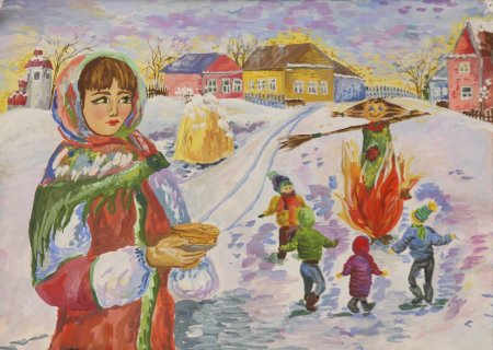 Рисунки на тему Масленица для детей