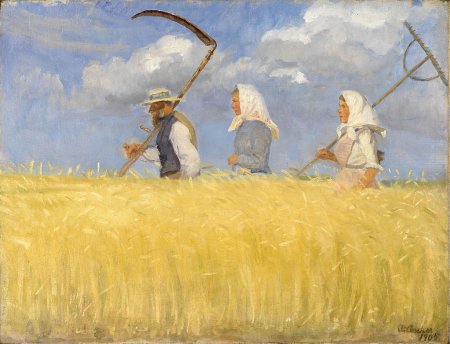 Г.Г. Мясоедов. "Страдная пора (Косцы)". 1887.